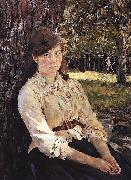 Valentin Serov Girl in the Sunlight Portrait of Maria Simonovich Spain oil painting artist